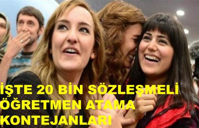 20 bin sözleşmeli öğretmen atamasının kontenjanları açıklandı.