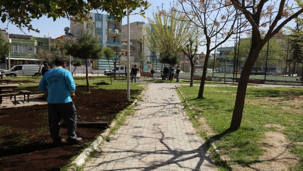 EYYÜBİYE PARKLARI BAHARA HAZIRLANIYOR 
