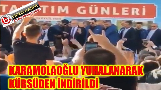 KARAMOLAOĞLU YUHALANARAK KÜRSÜDEN İNDİRİLDİ