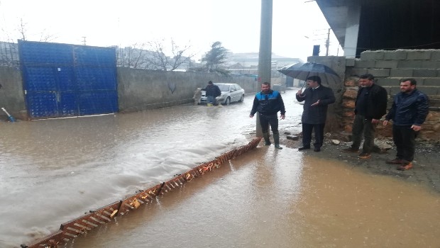 KAYMAKAM DOĞAN YOĞUN YAĞIŞTA DA DENETİMLERİNİ SÜRDÜRDÜ 