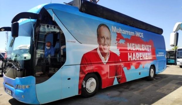 'Memleket Hareketi' Muharrem İnce'nin otobüsü ortaya çıktı!