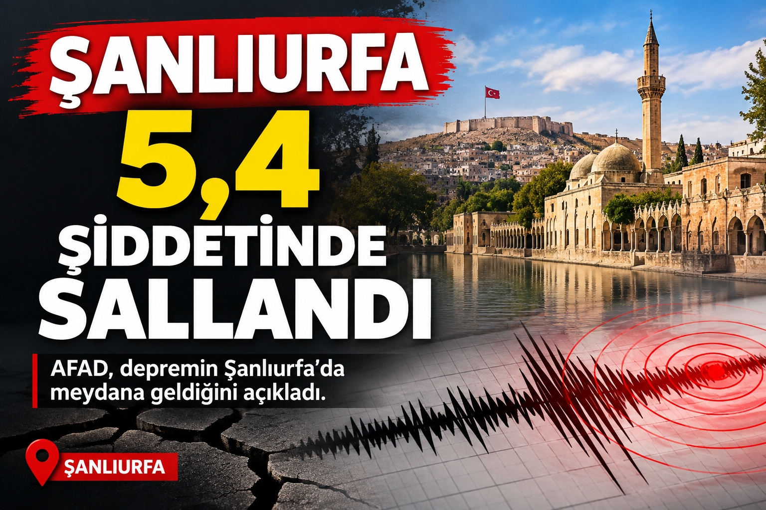 ŞANLIURFA 5,4 ŞİDDETİNDE SALLANDI 