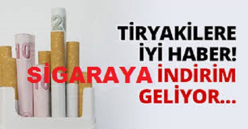 Sigaraya İndirim Geliyor