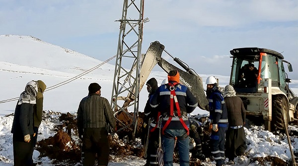 Dicle Elektrikten Siverekte Kış Mesaisi 