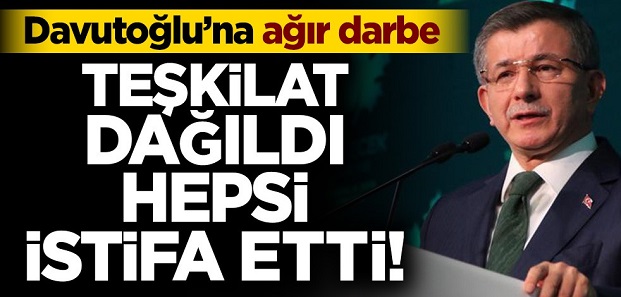 DAVUTOĞLU'NA AĞIR DARBE