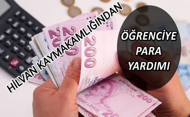 HİLVAN KAYMAKAMLIĞINDAN ÖĞRENCİLERE PARA YARDIMI