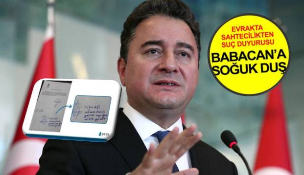 Ali Babacan'a Evrakta Sahtecilikten Suç Duyurusu Şoku