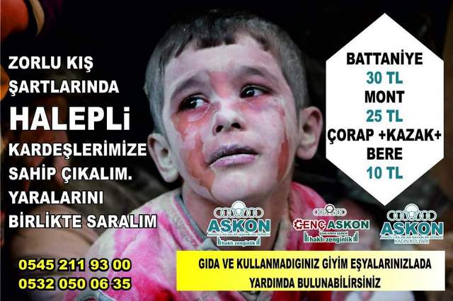 ASKONdan Halepe Yardım