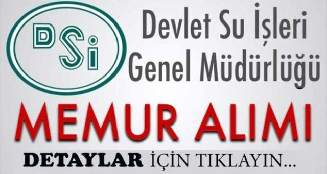 Devlet Su İşleri Personel Alımı Yapacak