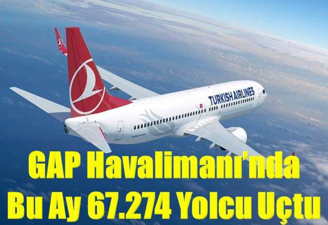 Eylül Ayında GAP Havalimanında 67.274 Yolcu Uçtu 