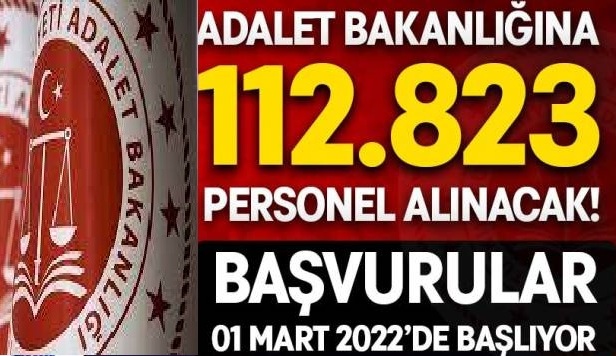 ADALET BAKANLIĞI 12823 PERSONEL ALIM YAPACAK