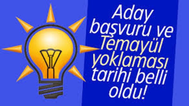 ADAYI BAŞVURU VE TEMAYÜL YOKLAMASI TARİHİ BELLİ OLDU 