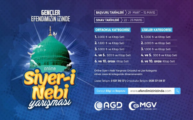 AGD ONLİNE SİYER-İ NEBİ YARIŞMASI DÜZENLİYOR