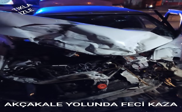 AKÇAKALE YOLUNDA FECİ KAZA