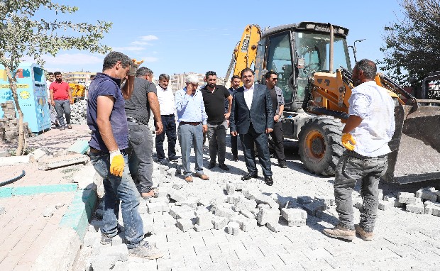 BAŞKAN CANPOLAT,SAHADA YAPILAN ÇALIŞMALARI YERİNDE İNCELEDİ