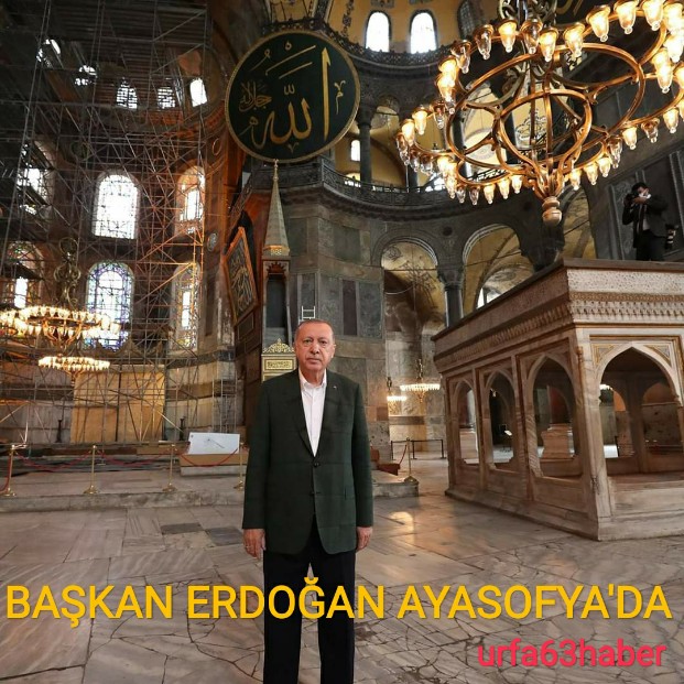 BAŞKAN ERDOĞAN AYASOFYA'DA