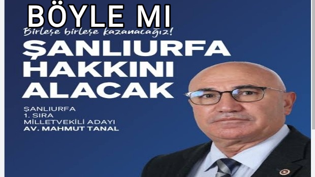 BÖYLE MI ŞANLIURFA HAKKINI ALACAK 