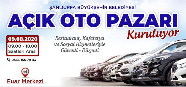 BÜYÜKŞEHİR BELEDİYESİ ŞANLIURFANIN EN BÜYÜK AÇIK OTO PAZARINI KURUYOR