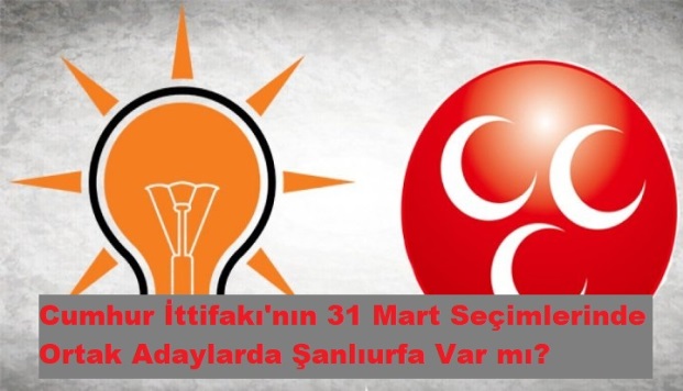 Cumhur İttifakı'nın 31 Mart Seçimlerinde Ortak Adaylarda Şanlıurfa Var mı?