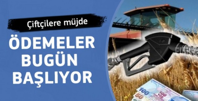 Desteklemeler Bugün Ödenmeye Başlanıyor