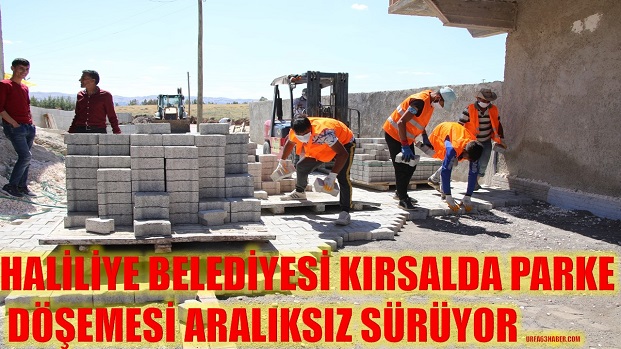 HALİLİYE BELEDİYESİ KIRSALDA PARKE DÖŞEMESİ ARALIKSIZ SÜRÜYOR