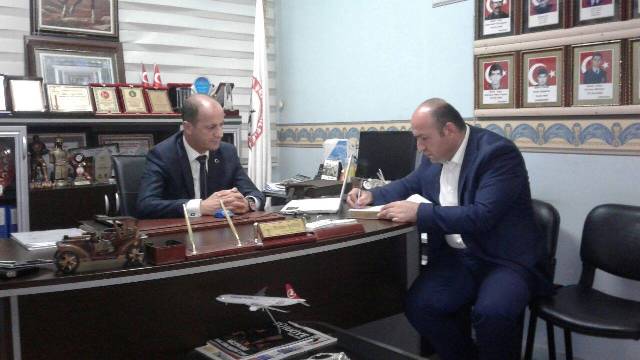 Kaymakam Çiftçiden Başkan Yavuza Veda Ziyareti. 