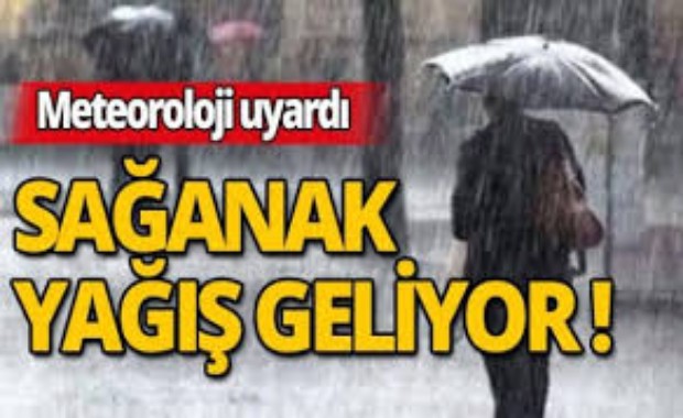 METEROLOJİ UYARDI SAĞNAK YAĞIŞ GELİYOR