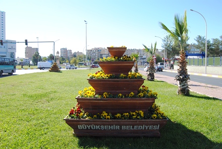 ŞANLIURFA ÇİÇEKLERLE RENKLENİYOR